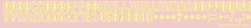 Mutefruitblackcrash Font – Yellow Fonts on Pink Background