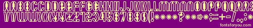 Mutefruitblackcrash Font – Yellow Fonts on Purple Background