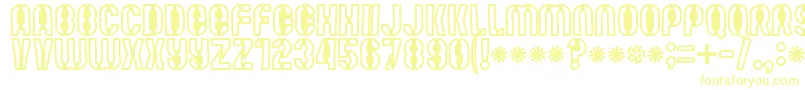 Mutefruitblackcrash-fontti – keltaiset fontit