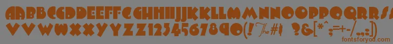 Arbucklefat Font – Brown Fonts on Gray Background