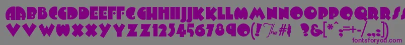 Arbucklefat Font – Purple Fonts on Gray Background