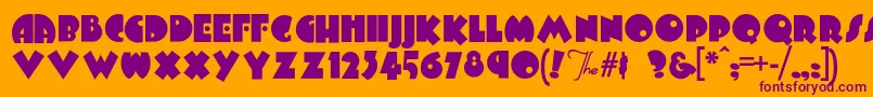 Arbucklefat Font – Purple Fonts on Orange Background