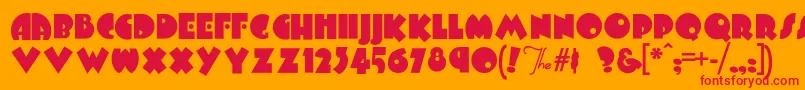 Arbucklefat Font – Red Fonts on Orange Background