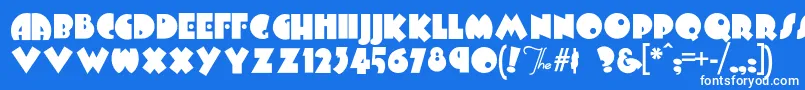 Arbucklefat Font – White Fonts on Blue Background