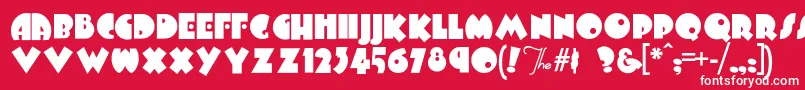 Arbucklefat Font – White Fonts on Red Background