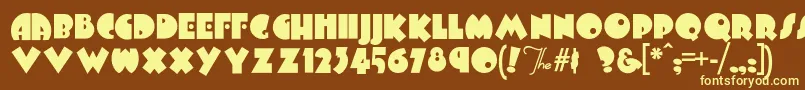 Arbucklefat Font – Yellow Fonts on Brown Background