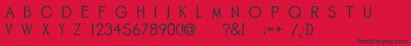 Gravo Font – Black Fonts on Red Background