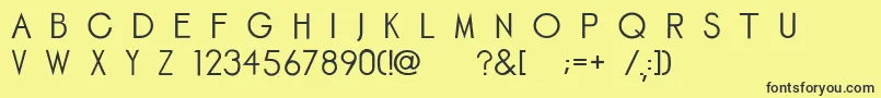 Gravo Font – Black Fonts on Yellow Background