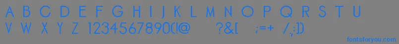 Gravo-Schriftart – Blaue Schriften auf grauem Hintergrund