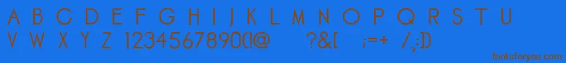 Gravo Font – Brown Fonts on Blue Background