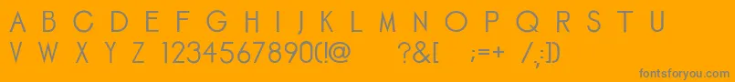 Gravo-Schriftart – Graue Schriften auf orangefarbenem Hintergrund