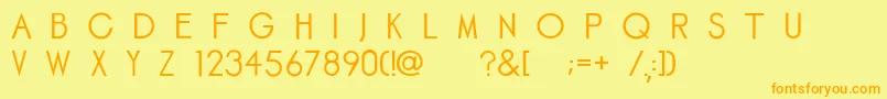 Gravo Font – Orange Fonts on Yellow Background