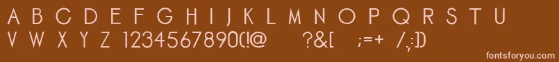 Gravo Font – Pink Fonts on Brown Background