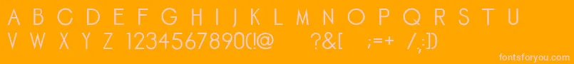 Gravo Font – Pink Fonts on Orange Background