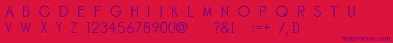 Gravo Font – Purple Fonts on Red Background