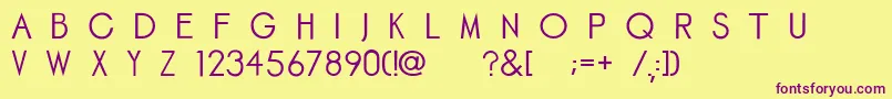 Gravo Font – Purple Fonts on Yellow Background