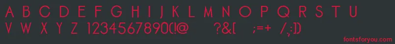 Gravo Font – Red Fonts on Black Background