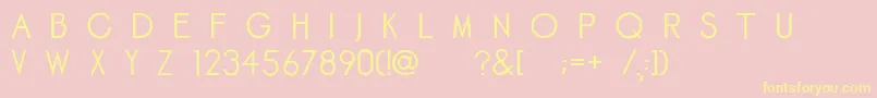 Gravo Font – Yellow Fonts on Pink Background