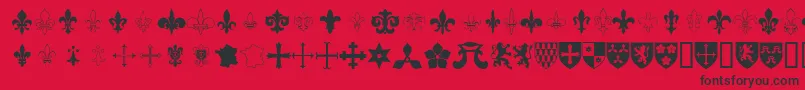 FleurDeWee Font – Black Fonts on Red Background