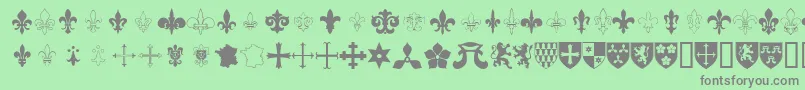 FleurDeWee Font – Gray Fonts on Green Background