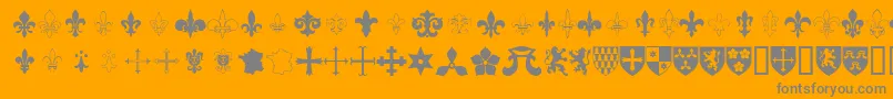 FleurDeWee Font – Gray Fonts on Orange Background