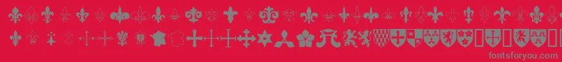 FleurDeWee Font – Gray Fonts on Red Background