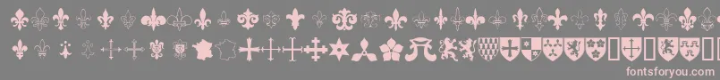 Fonte FleurDeWee – fontes rosa em um fundo cinza