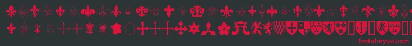 FleurDeWee Font – Red Fonts on Black Background