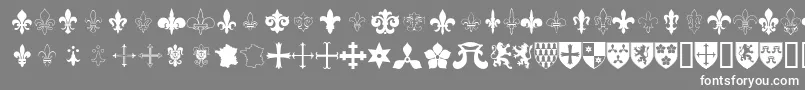 フォントFleurDeWee – 灰色の背景に白い文字