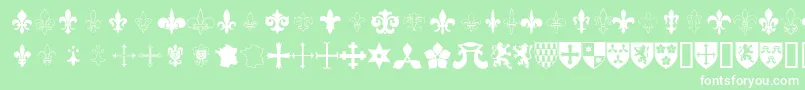 フォントFleurDeWee – 緑の背景に白い文字