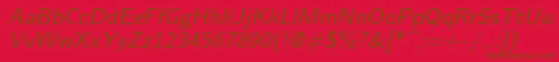 Lmsans9Oblique Font – Brown Fonts on Red Background