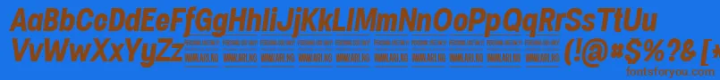 Police SpecifypersonalConbolditalic – polices brunes sur fond bleu