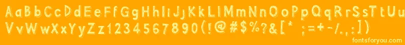 PointySolid Font – Yellow Fonts on Orange Background