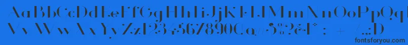 GlamorLightExtended Font – Black Fonts on Blue Background
