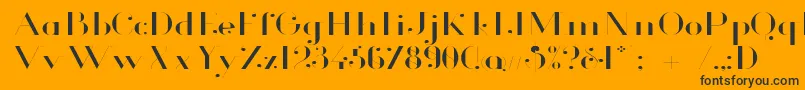 GlamorLightExtended Font – Black Fonts on Orange Background