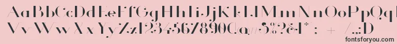 GlamorLightExtended Font – Black Fonts on Pink Background