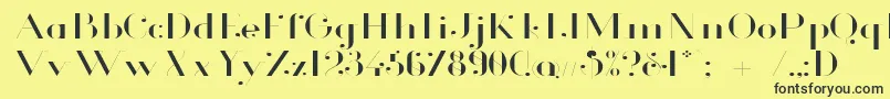 GlamorLightExtended Font – Black Fonts on Yellow Background