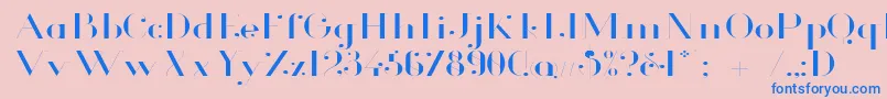 GlamorLightExtended Font – Blue Fonts on Pink Background