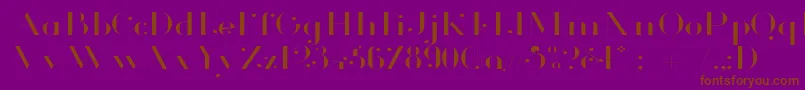 GlamorLightExtended Font – Brown Fonts on Purple Background