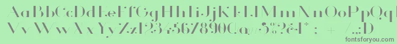 GlamorLightExtended Font – Gray Fonts on Green Background