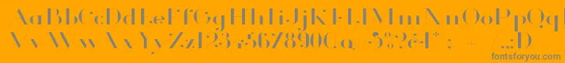 GlamorLightExtended-Schriftart – Graue Schriften auf orangefarbenem Hintergrund