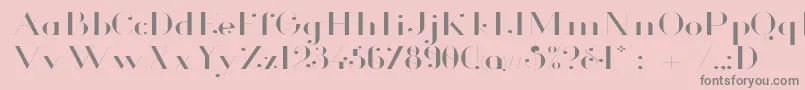 GlamorLightExtended Font – Gray Fonts on Pink Background