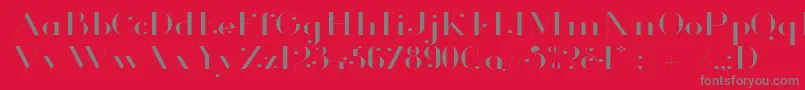 GlamorLightExtended Font – Gray Fonts on Red Background