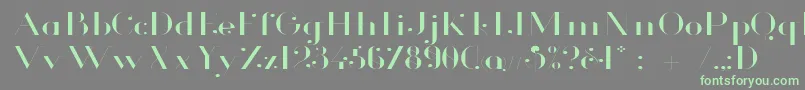 GlamorLightExtended Font – Green Fonts on Gray Background