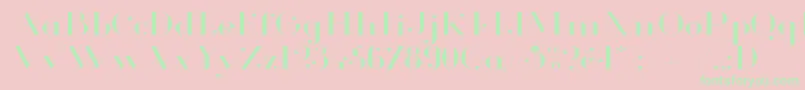 GlamorLightExtended Font – Green Fonts on Pink Background