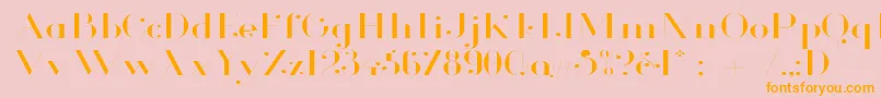 GlamorLightExtended Font – Orange Fonts on Pink Background