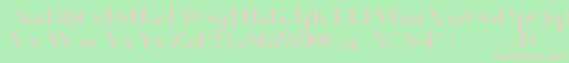 GlamorLightExtended Font – Pink Fonts on Green Background