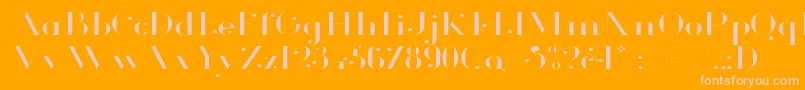 GlamorLightExtended Font – Pink Fonts on Orange Background