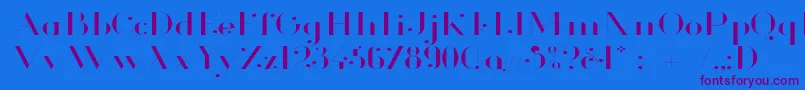 GlamorLightExtended Font – Purple Fonts on Blue Background