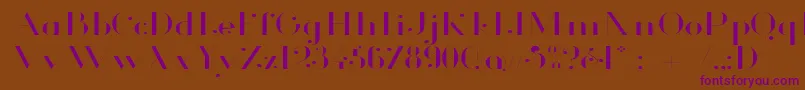 GlamorLightExtended Font – Purple Fonts on Brown Background